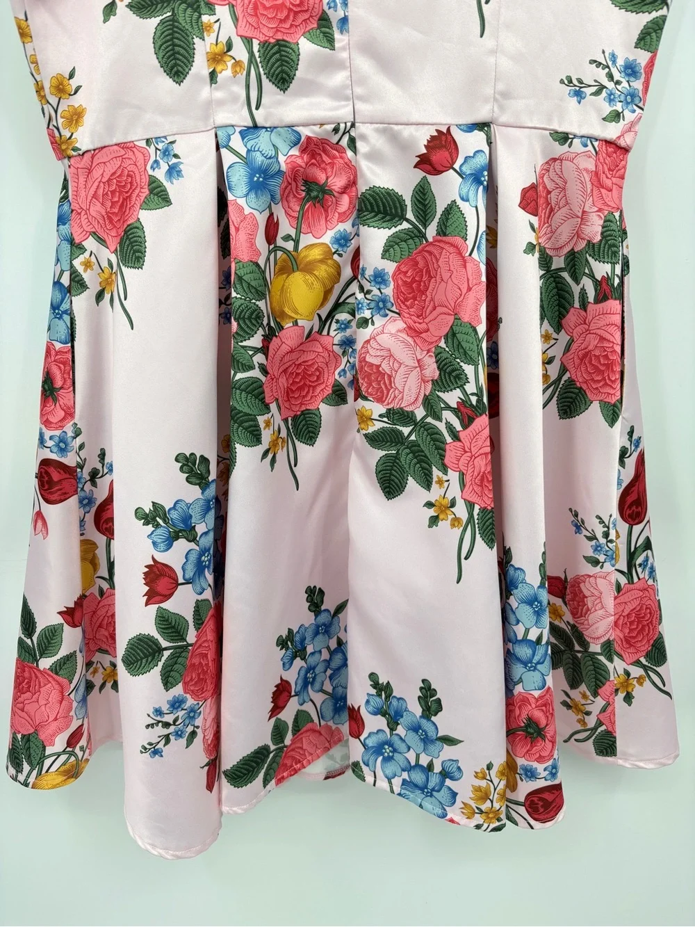 Liza Luxe Mini Dress Sleeveless Pink Floral Dress - Picture 9 of 14